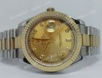 Rolex 2-Tone Daydate II Replica Watch Gold Face 41mm